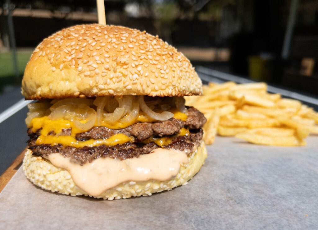 classic diner double beef smash burger